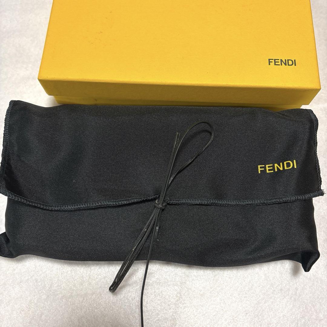 極美品 FENDI フェンディ ダイアゴナル ズッカ 長財布 レザー FF柄