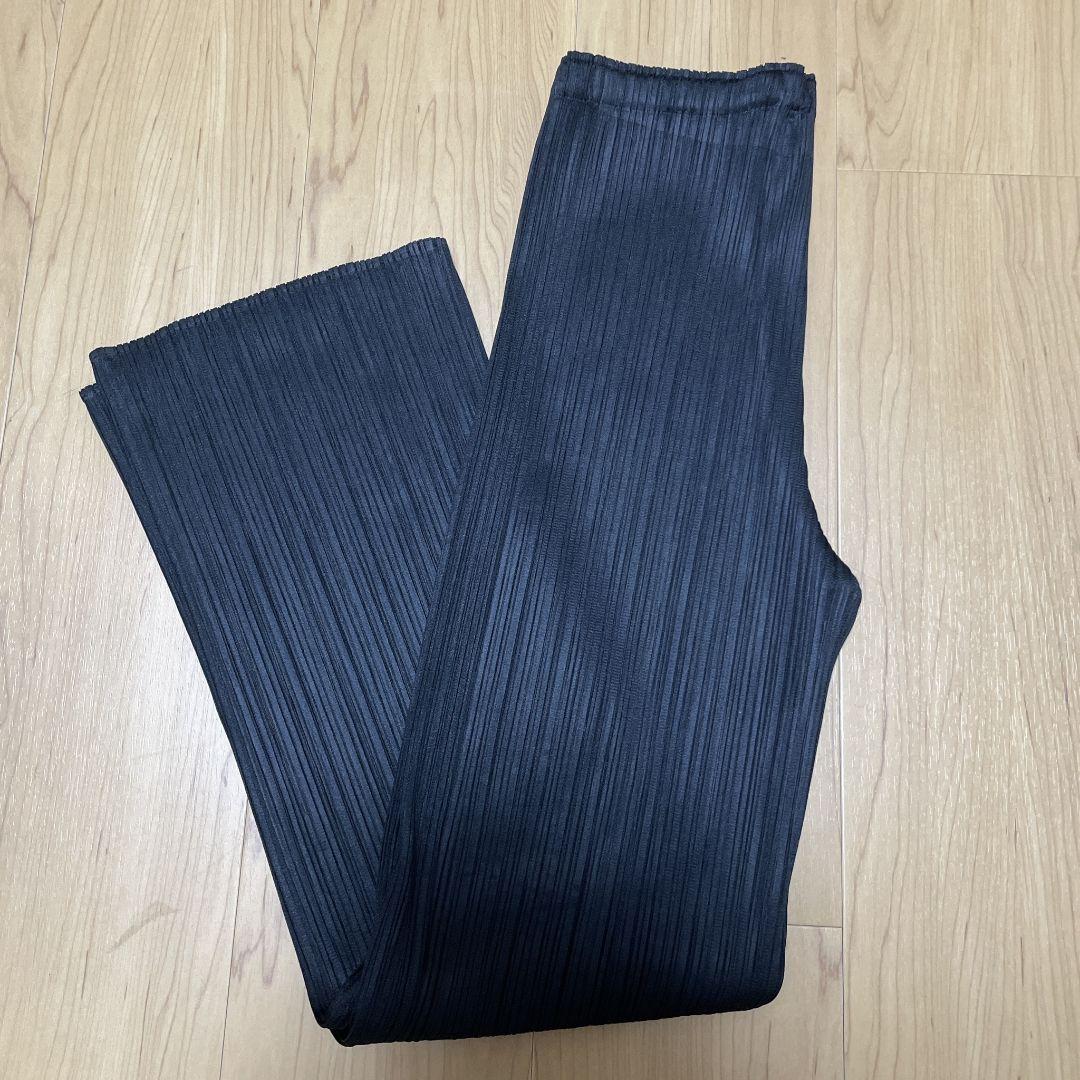 PＬEATS PＬEASE 黒 プリーツ パンツ