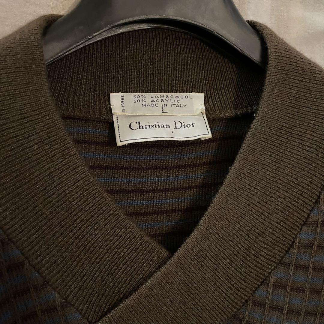 Christian Dior イタリア製 Vネック ニット セーター