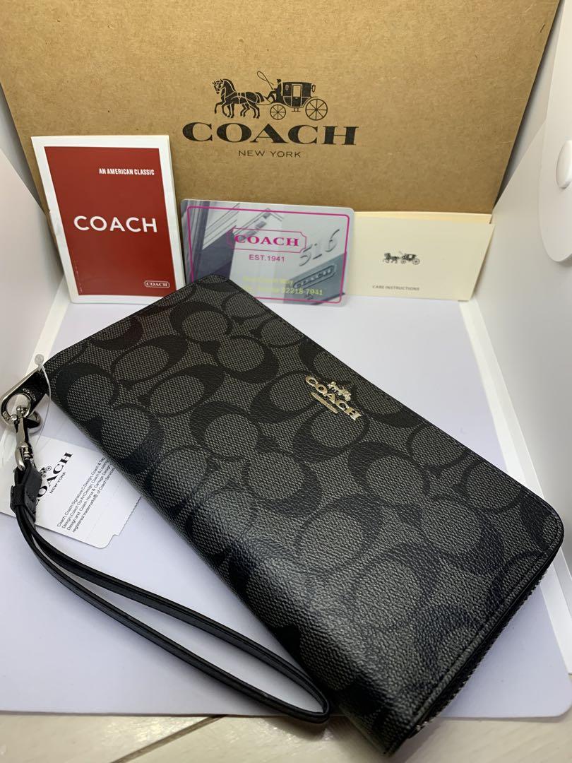COACH　コーチ　C4452　長財布　ラウンドファスナー　シグネチャー　PVC