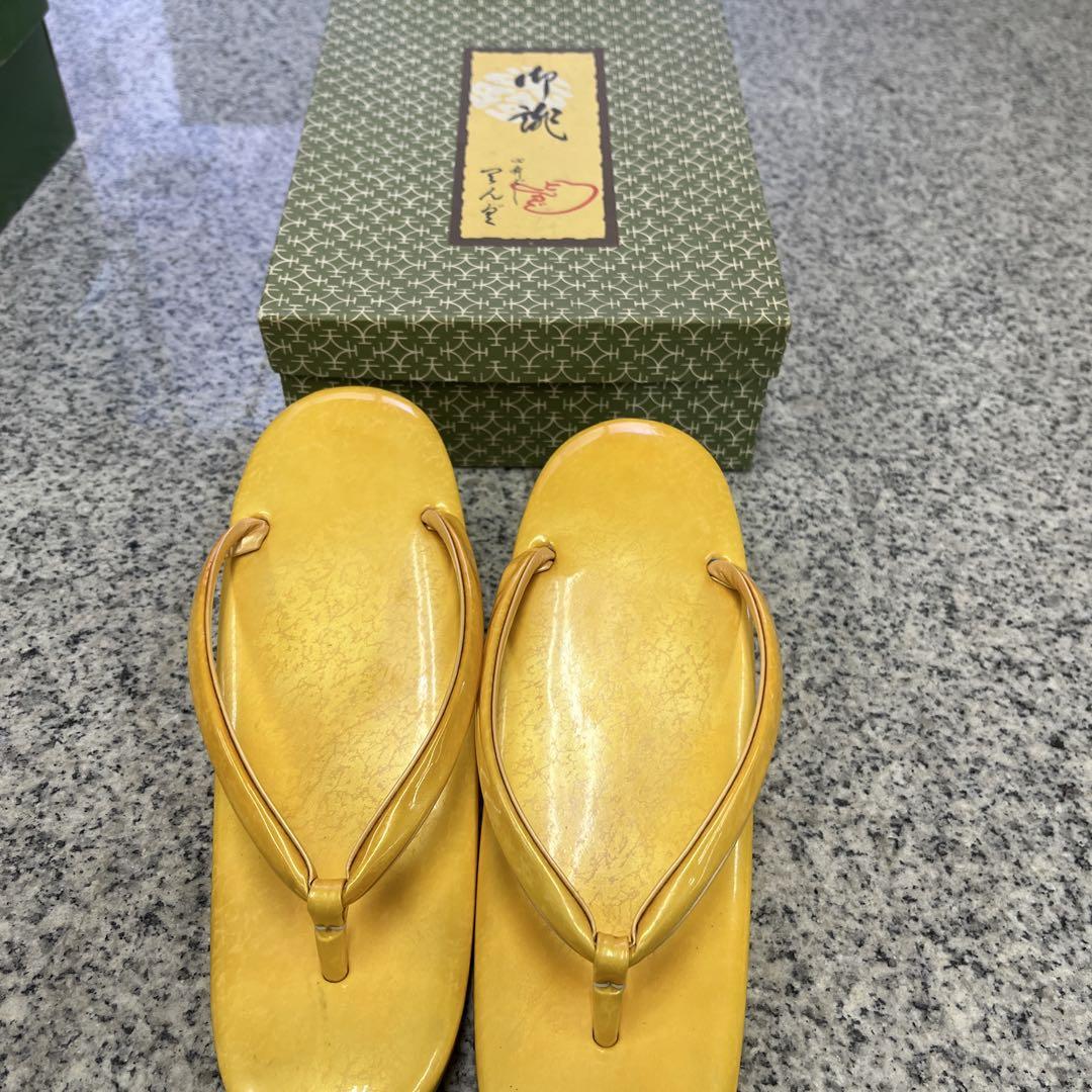 草履 レディース ファッション 着物 和装小物 エナメル イエロー 小物 格安