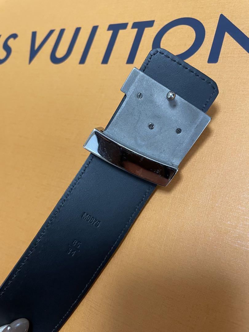 Louis Vuitton ブラック レザーベルト
