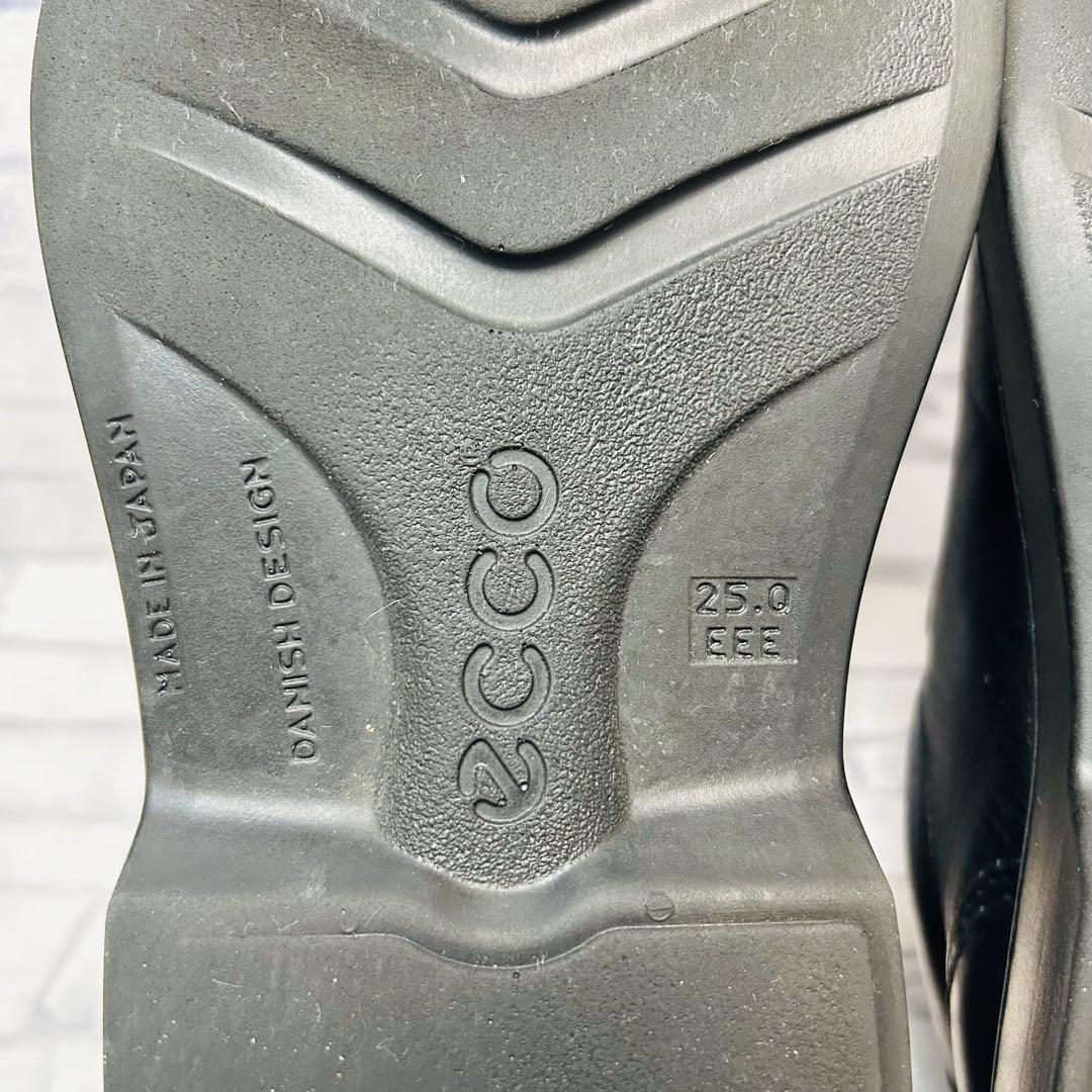 美品 ECCO エコー GORE-TEX レザー スリッポン 25cm