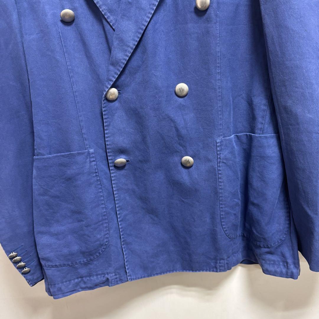 美品　BOGLIOLI 青 ダブルブレスト テーラードジャケット