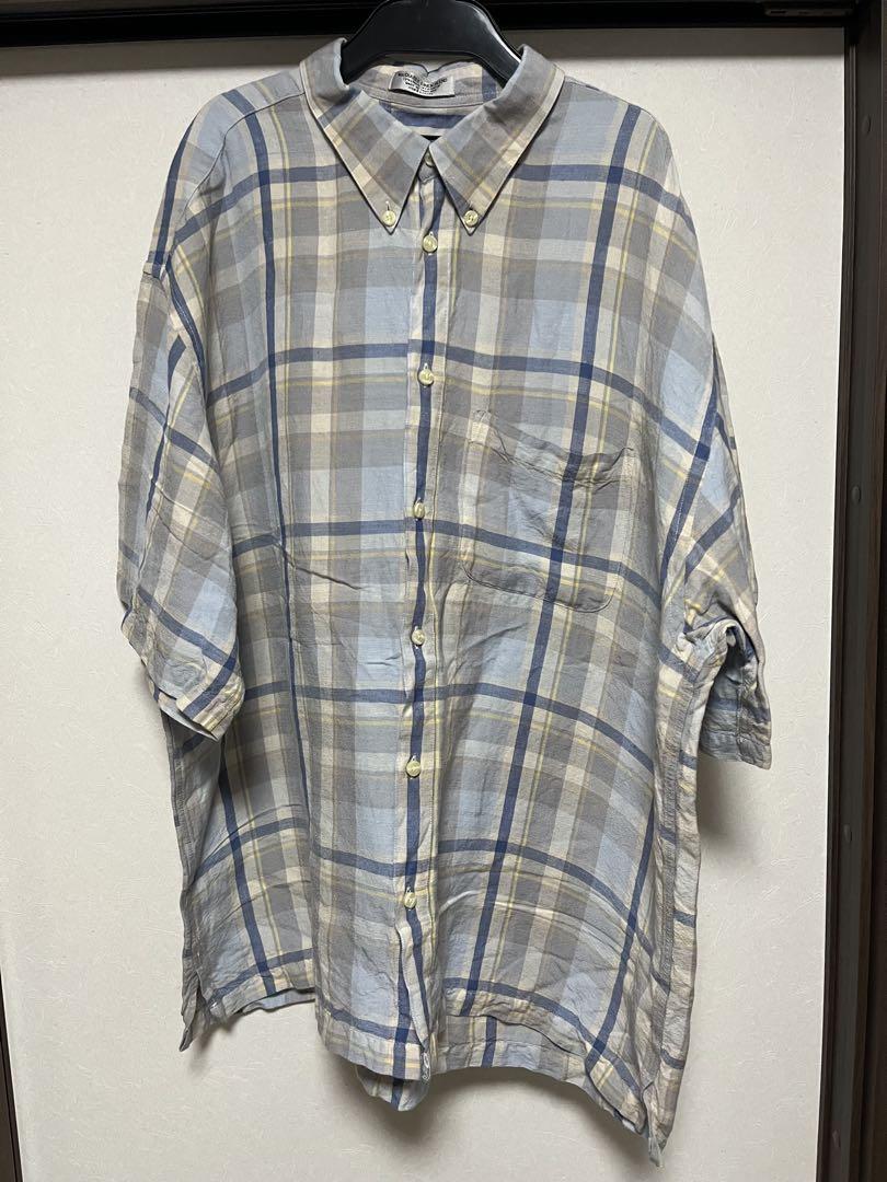 GEORGE BEENE チェック柄 半袖シャツ XL 5,000円