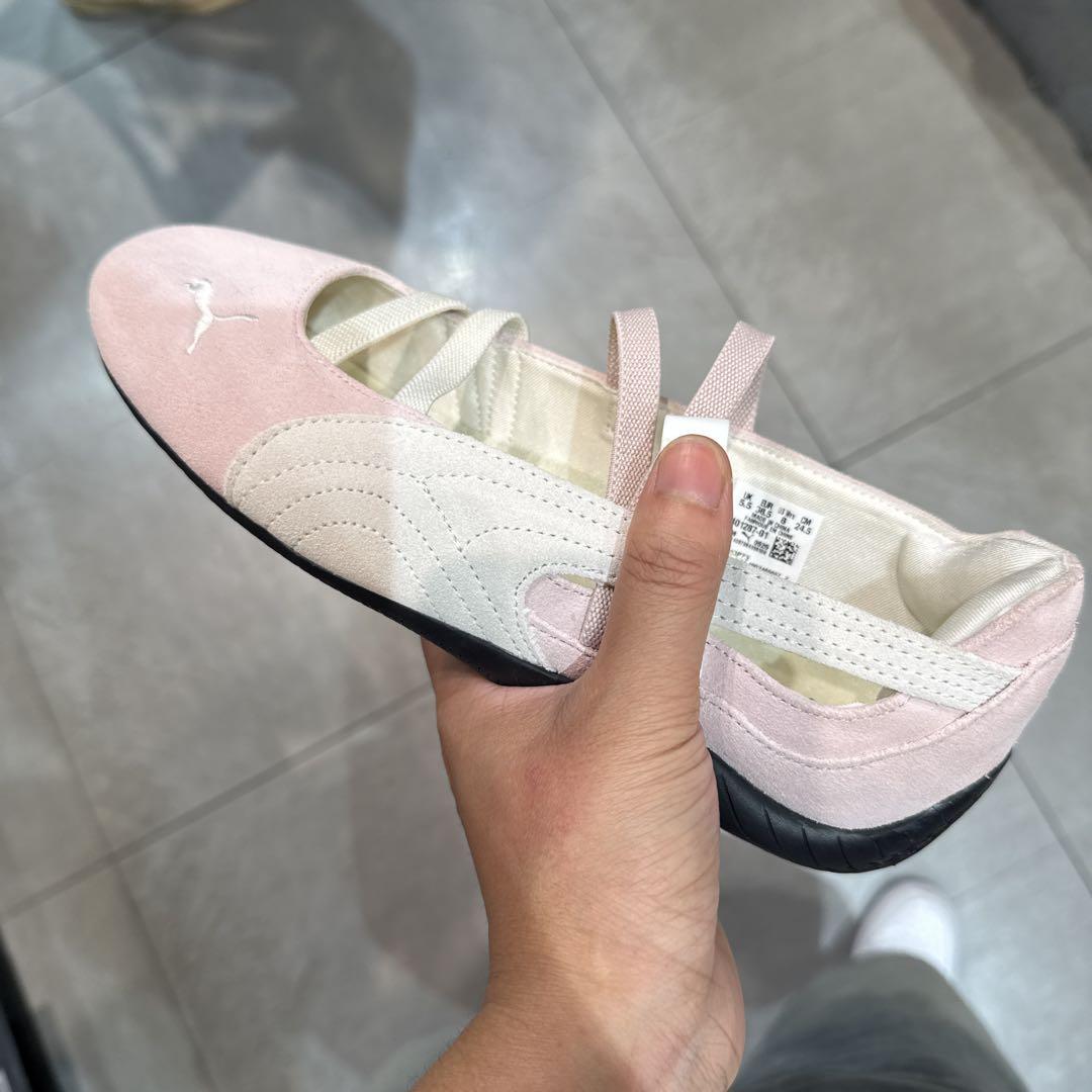 【爆売り！】 海外限定カラー】新品 PUMA バレエシューズ ピンク×ホワイト バレエ