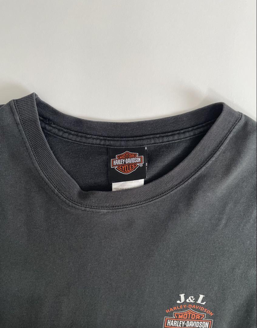 00s Harley-Davidson 両袖フレイムプリント tシャツ - メルカリ