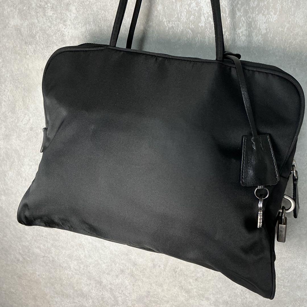 美品 PRADA プラダ 三角ロゴ ナイロン ハンドバッグ ミニ トート