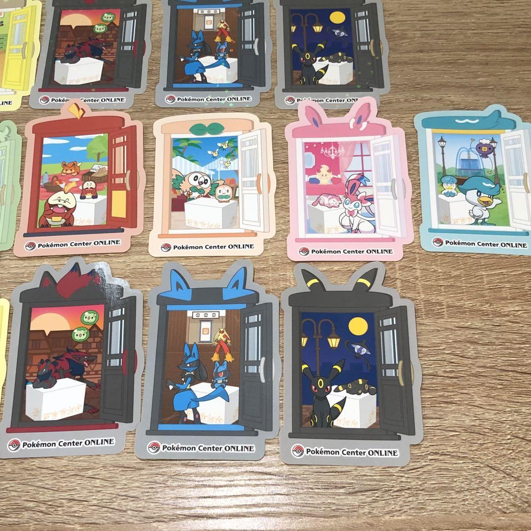希少★ポケモンセンターオンライン ピカチュウ賞ステッカー コンプリート ホロ有無 希少☆ポケモンセンターオンライン ピカチュウ賞ステッカー