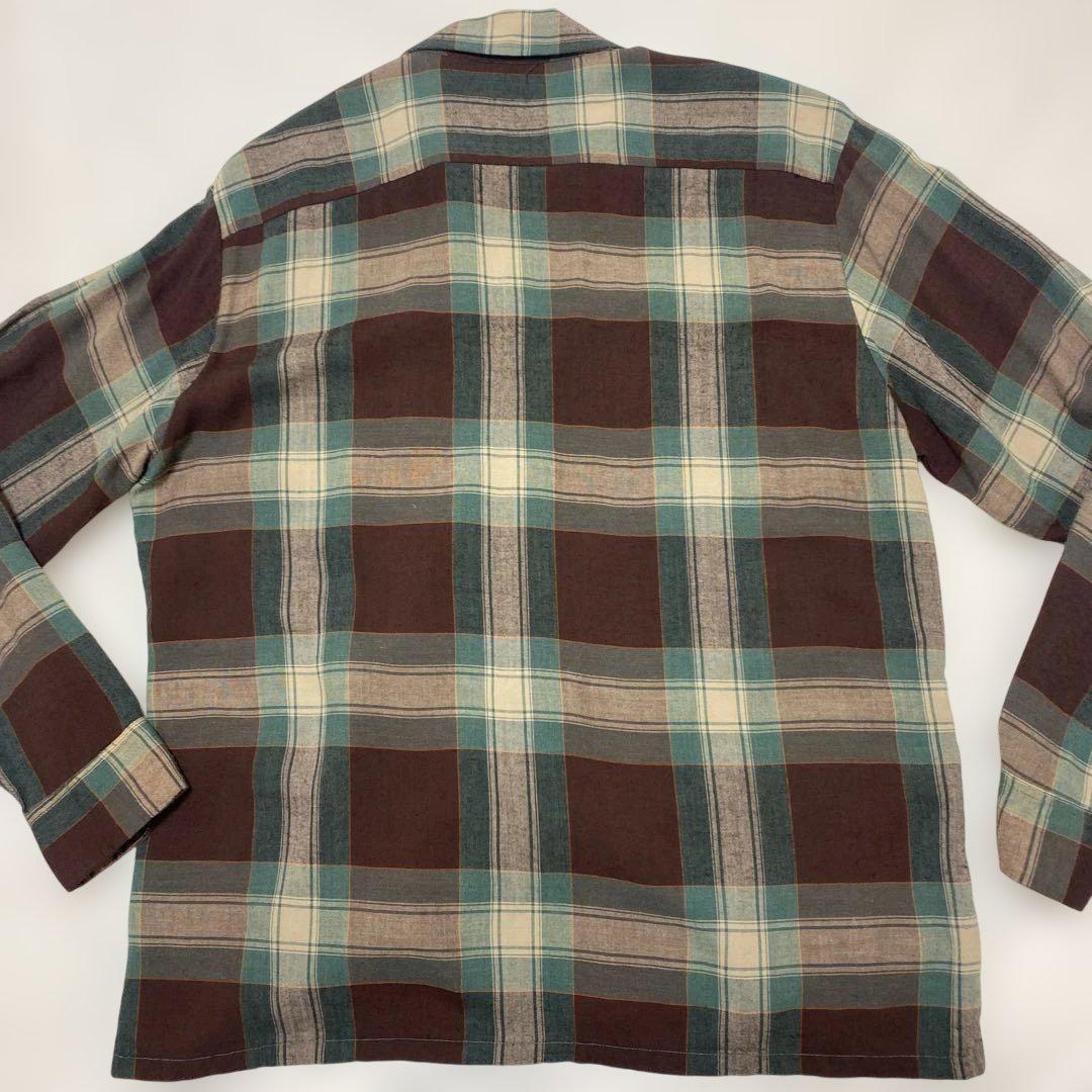 希少 60s GRANTーCREST レーヨンオンブレシャツ 古着 60s GRANT-CREST GRANELLA オンブレ シャドゥ チェック
