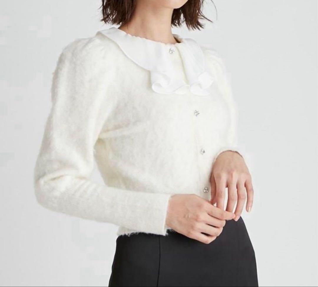 CELFORDフリルカラー付きビジューカー デ36