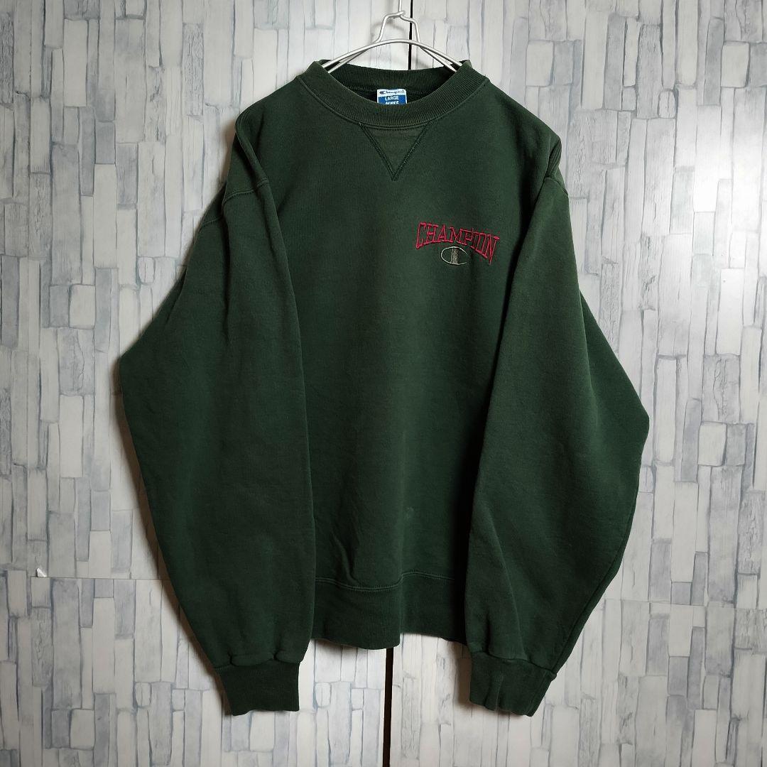 90s チャンピオン スウェット 刺繍ロゴ アメリカ製 トレーナー 古着