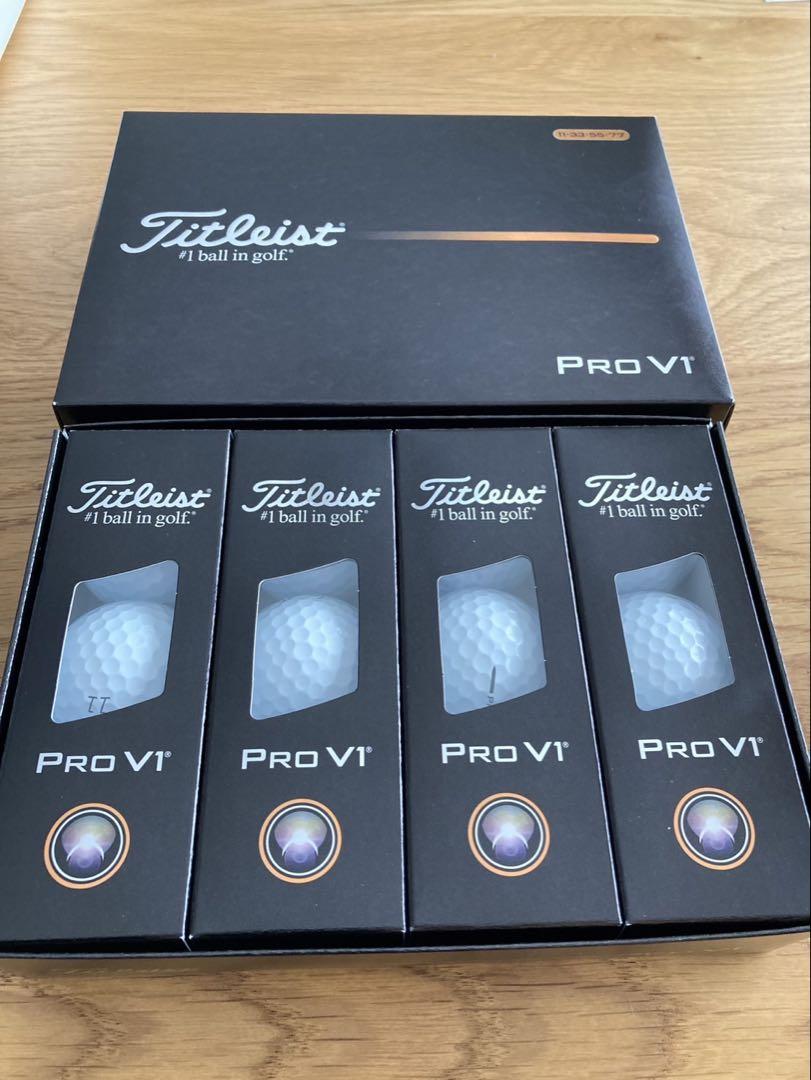 最新2025年モデルTitleist Pro V1 ゴルフボール 3個×4個入り
