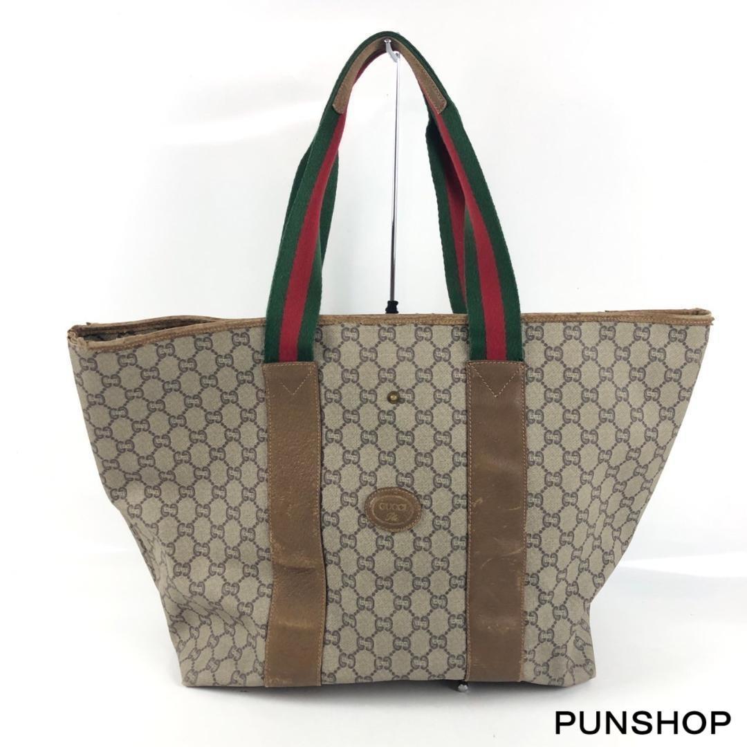 GUCCI グッチ GGプラス シェリーライン ハンドバッグ ベージュ
