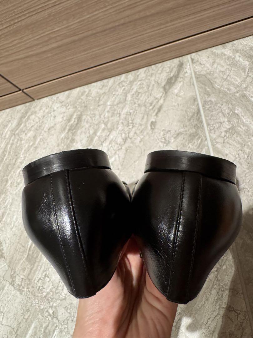 CHANEL ブラックレザー ローファー 37