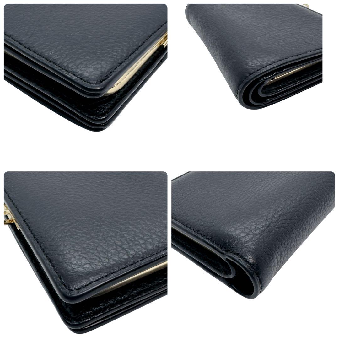 COACH コーチ 2つ折り財布 がま口 キスロック c8337 ブラック