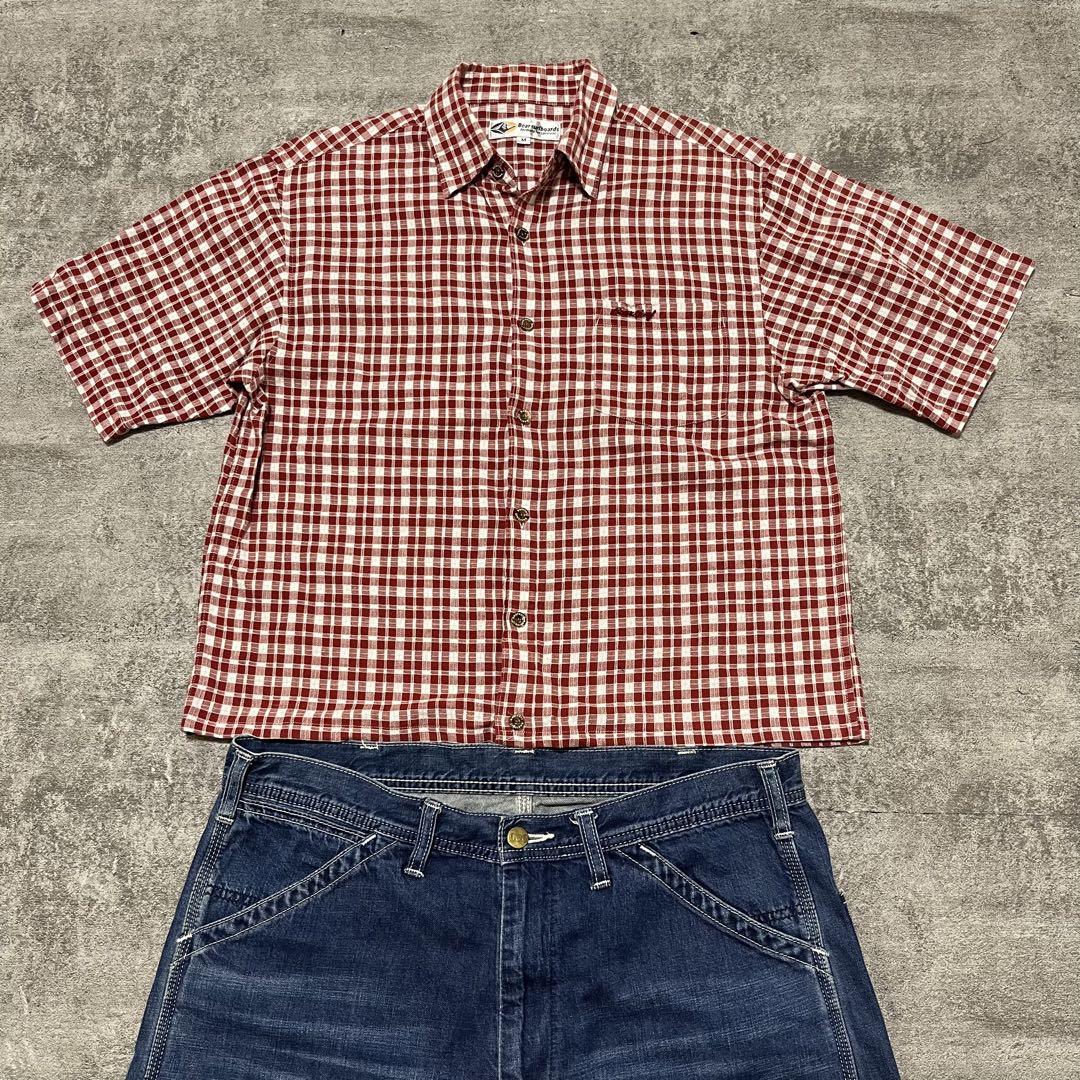 OLD 短丈　ショート丈　チェックシャツ　cityboy 古着　ボックス