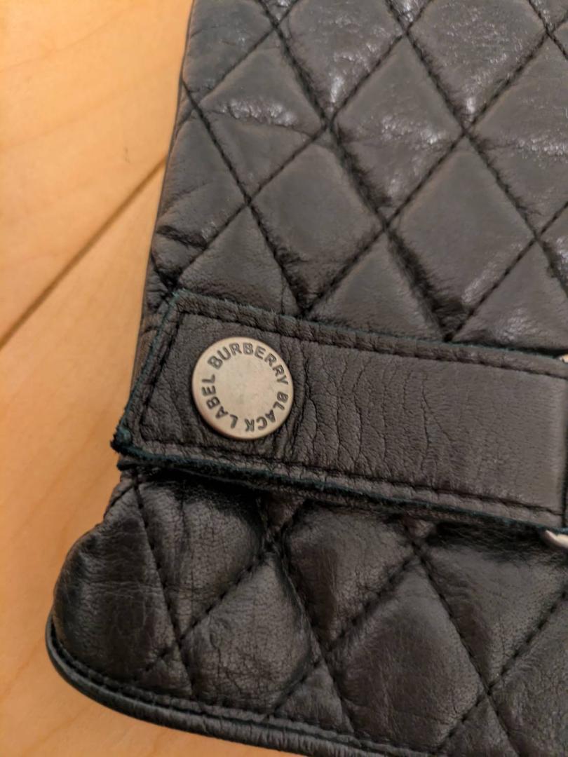 バーバリー BURBERRY ブラックレーベル レザー 手袋 革　美品