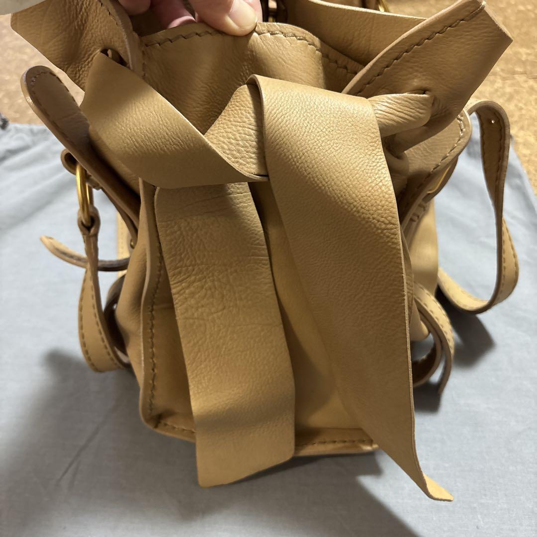 Miu Miu ベージュ レザー ショルダーバッグ 保存袋付き