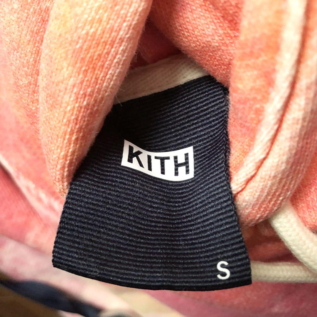 新品 KITH タイダイ染めフーディー　キス　パーカー　ピンクグリーン