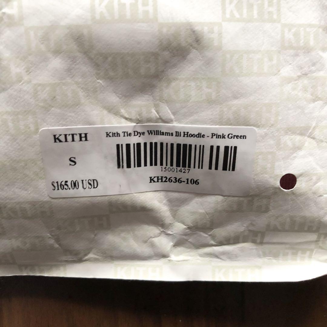 新品 KITH タイダイ染めフーディー　キス　パーカー　ピンクグリーン