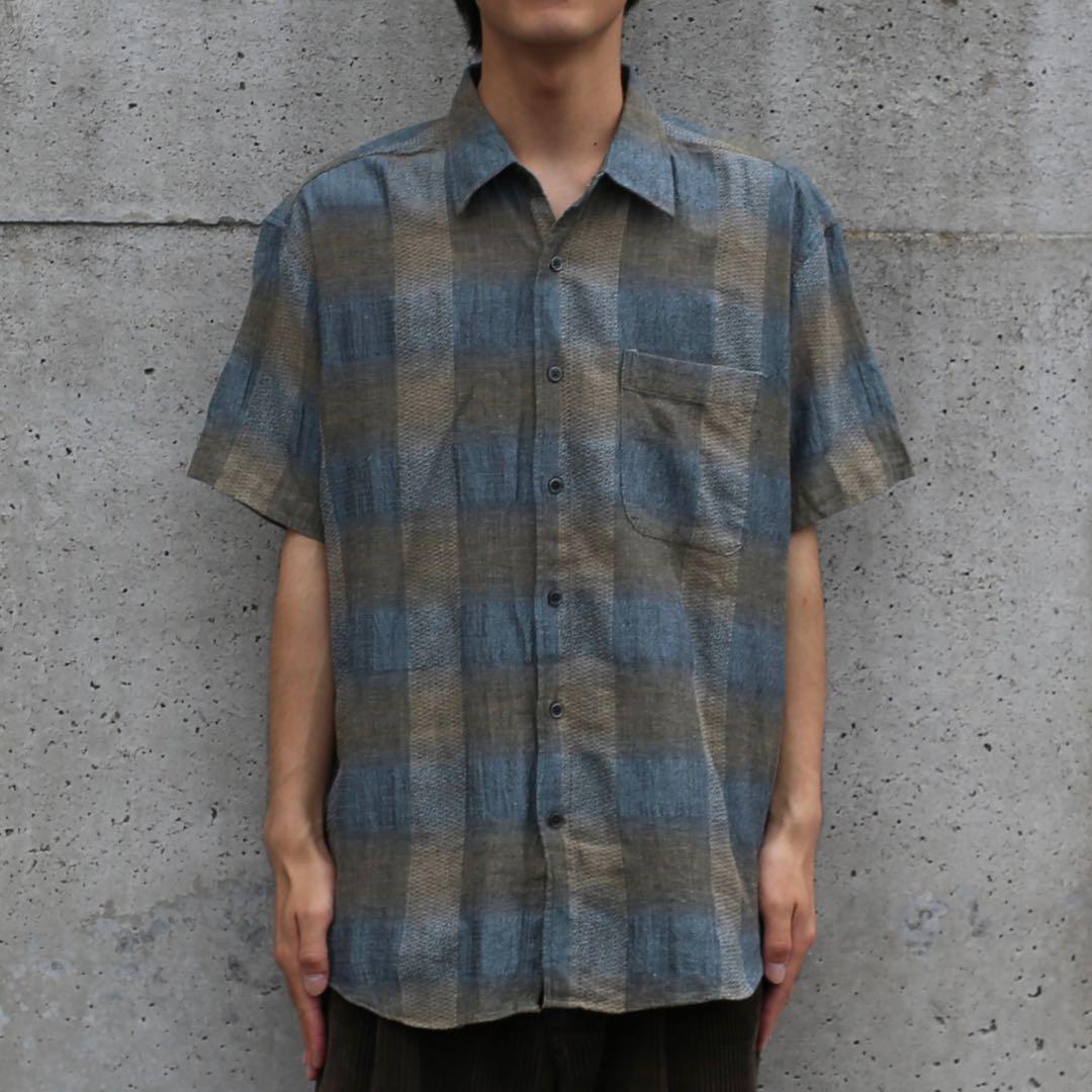 オンブレ◎ 90s Melka Sweden Ombre Check Shirt