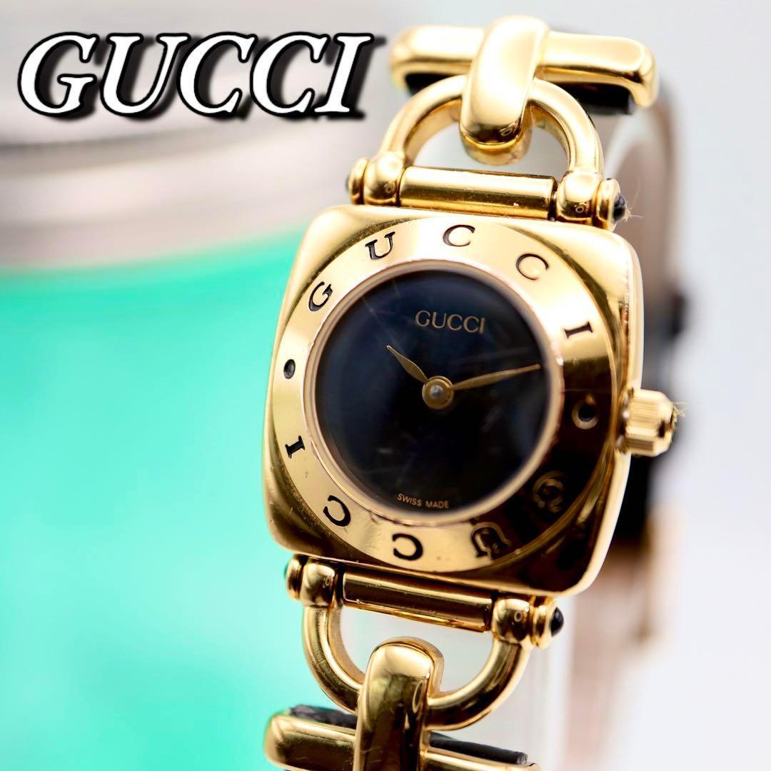 GUCCI ゴールド クォーツ レディース腕時計 473
