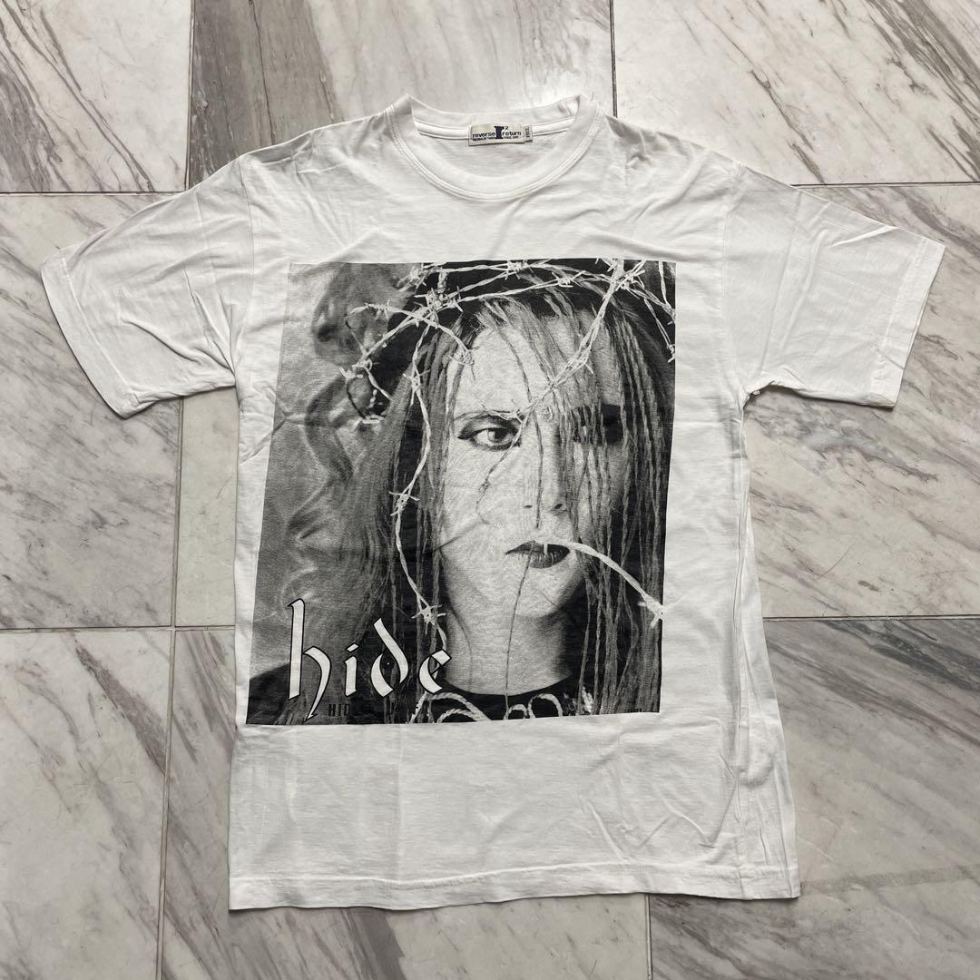 80年代 X hide ヒデ ギターリスト フォトT プリント レア Tシャツ