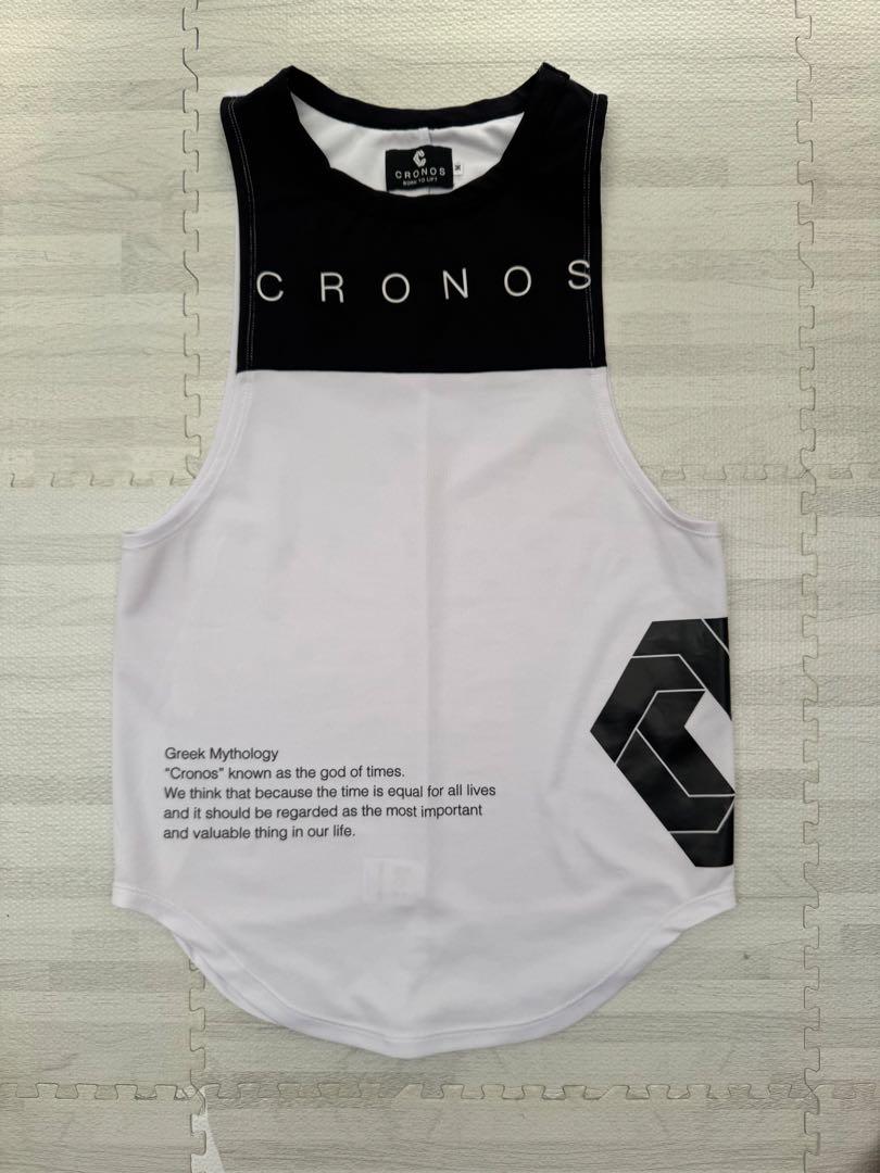 即完売品　CRONOS LYFT ノースリーブタンクトップ ホワイト/ブラック