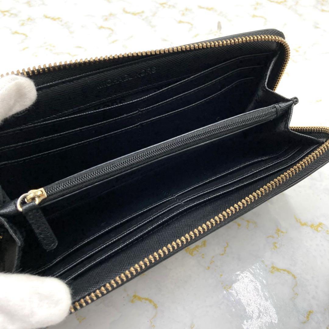美品❣️MICHAEL KORSマイケルコース長財布レディースブランドブラック