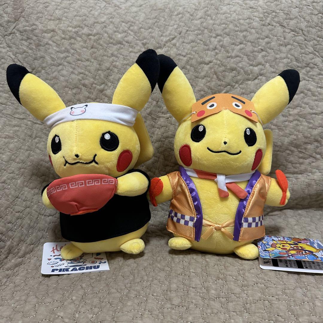ポケモンセンターフクオカ　ぬいぐるみ3点＋ピンズセット ポケモンセンターフクオカ限定ピンズ【福岡】