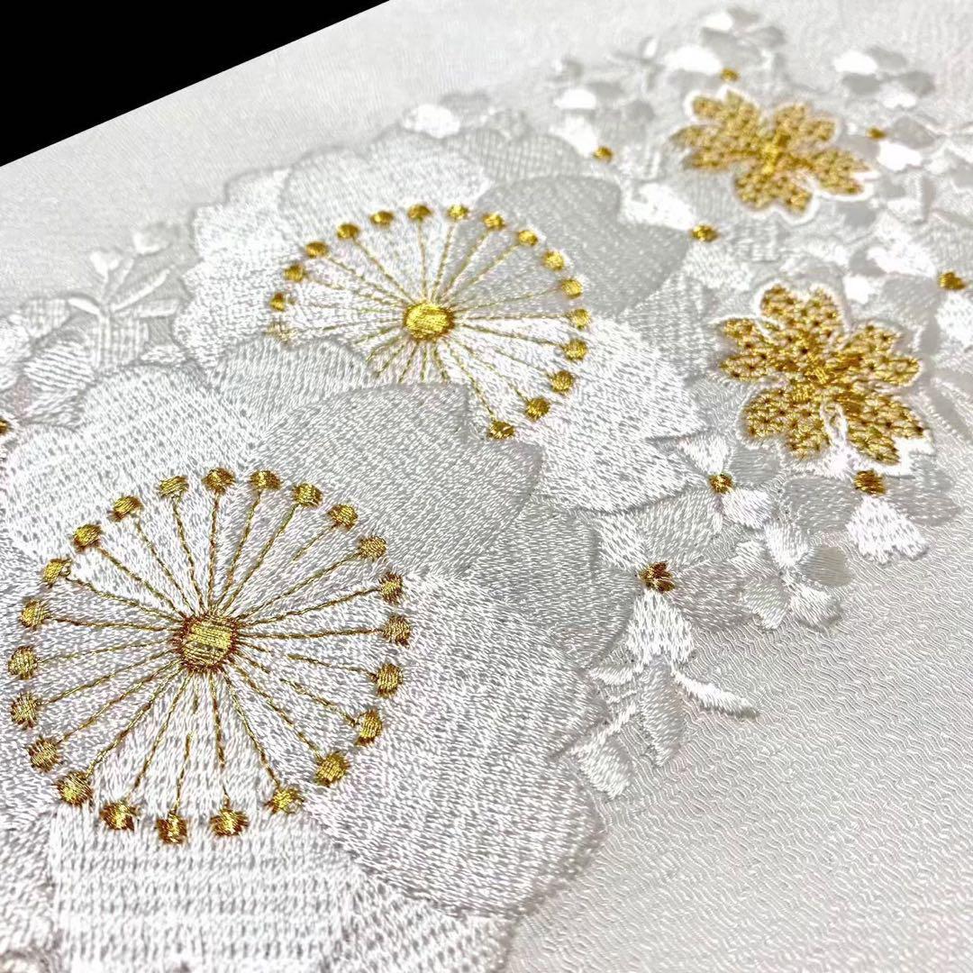 人気新品入荷 半襟 半衿 刺繍 豪華 S-2 ♡万能半衿 お値打ち 桜重ね 1227① 着物・浴衣