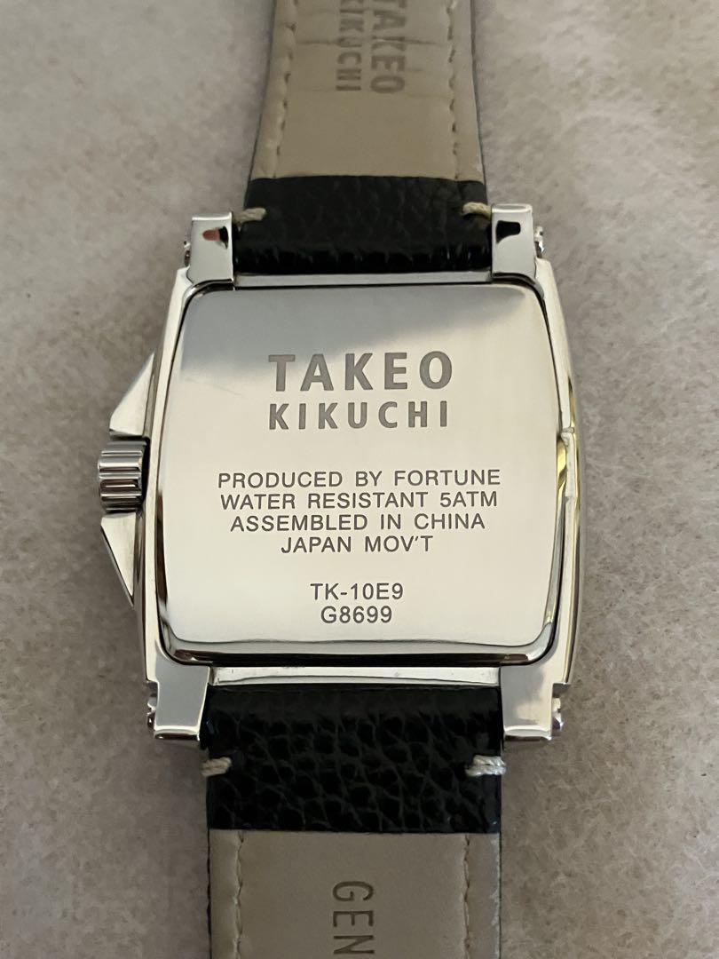 売約済 稼働★タケオキクチ 腕時計 ブラック メンズ ＱＺ腕時計 電池新品