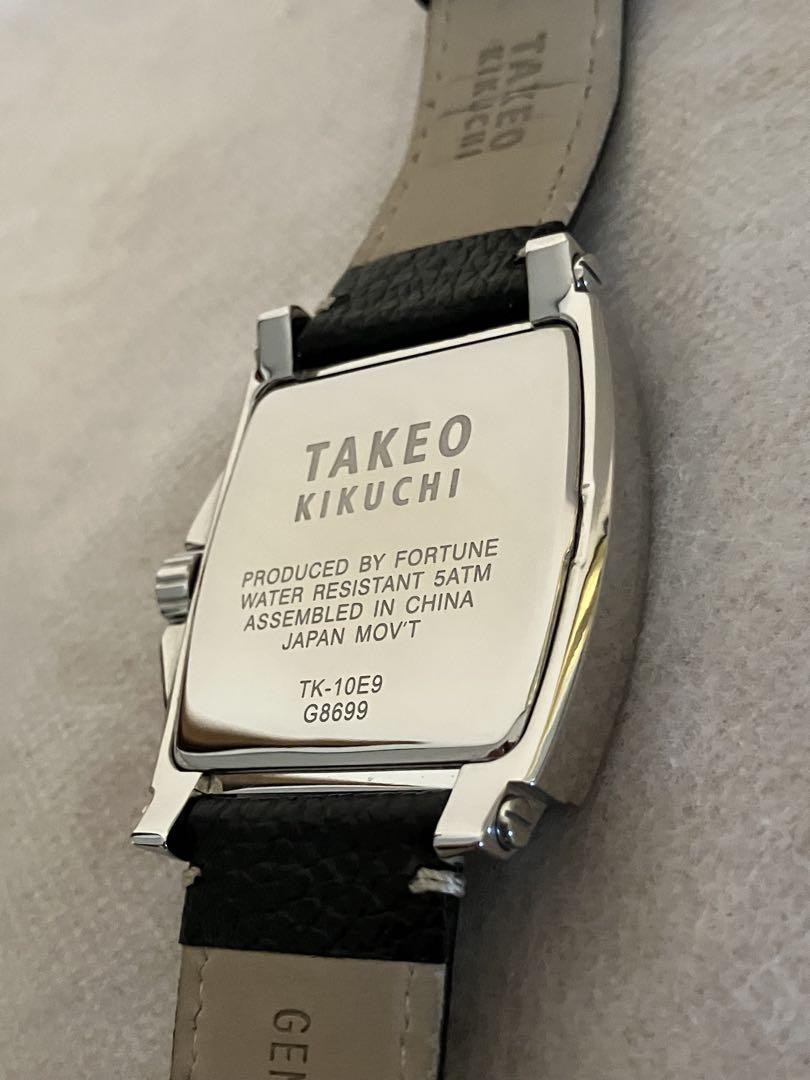 売約済 稼働★タケオキクチ 腕時計 ブラック メンズ ＱＺ腕時計 電池新品