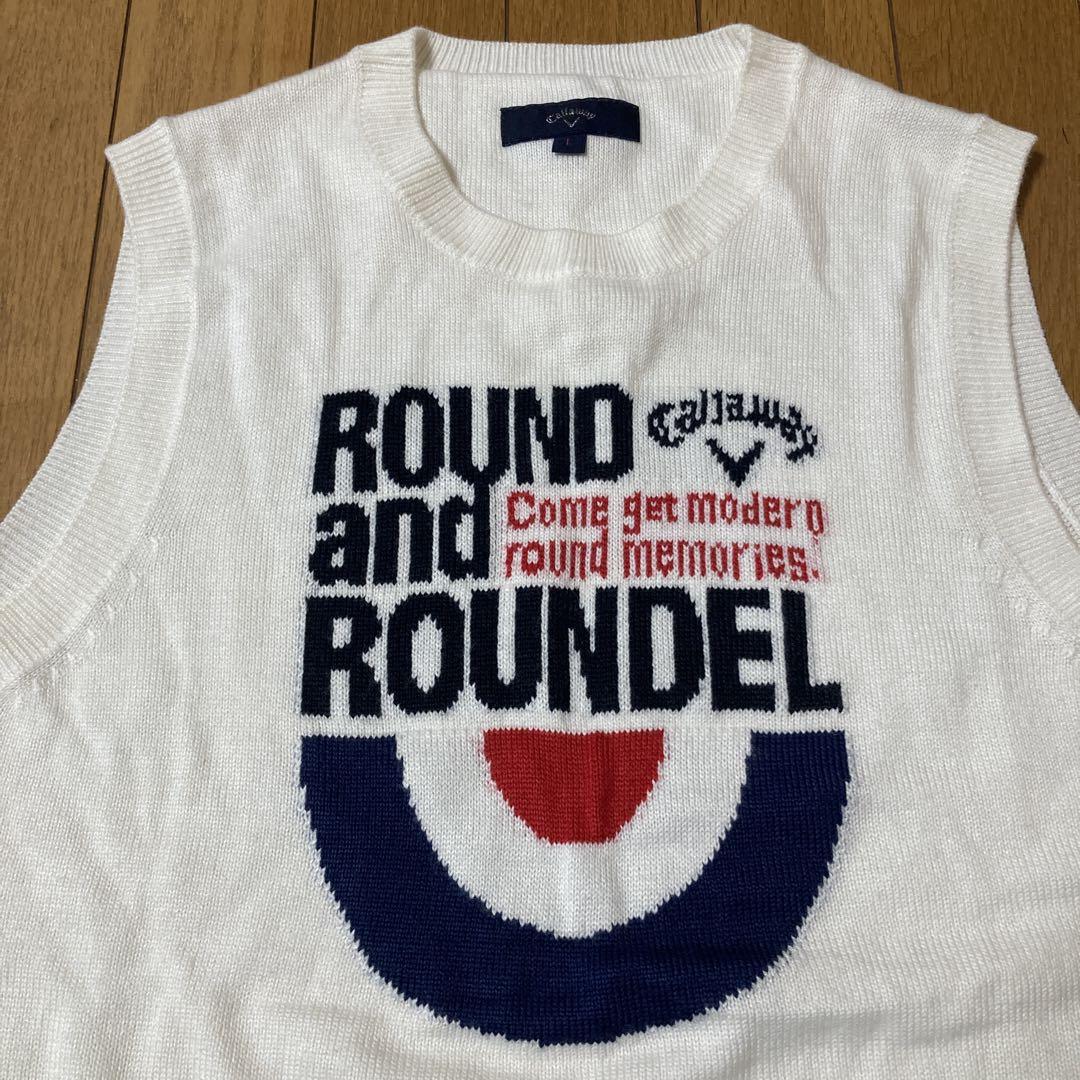 キャロウェイ ゴルフベスト　Lニットベスト　round and roundel