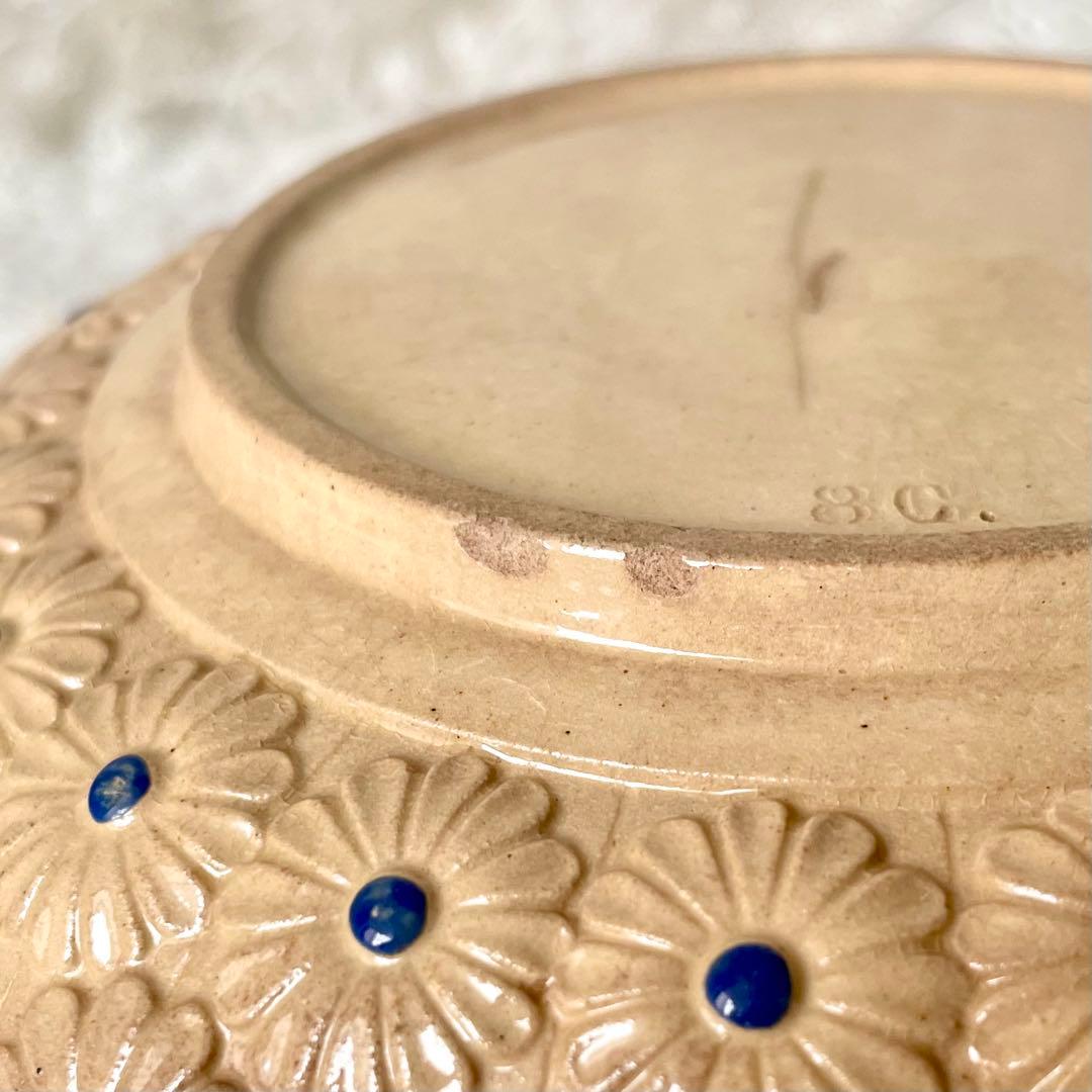 【希少】ボルドー　マーガレットレリーフシュクリエ　フランスアンティーク