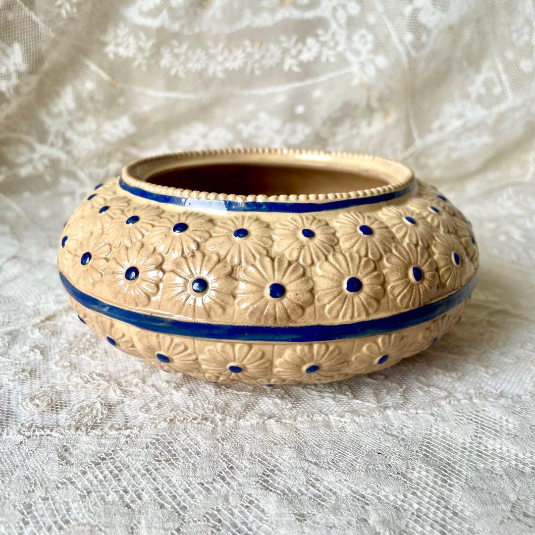 【希少】ボルドー　マーガレットレリーフシュクリエ　フランスアンティーク