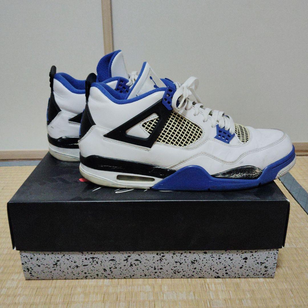 Air Jordan 4 モータースポーツ　ホワイト/ブルー/ブラック