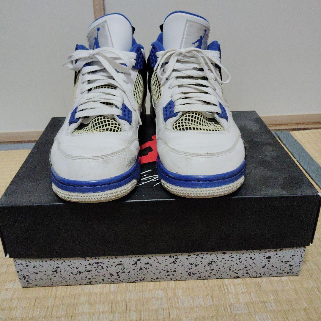 Air Jordan 4 モータースポーツ　ホワイト/ブルー/ブラック