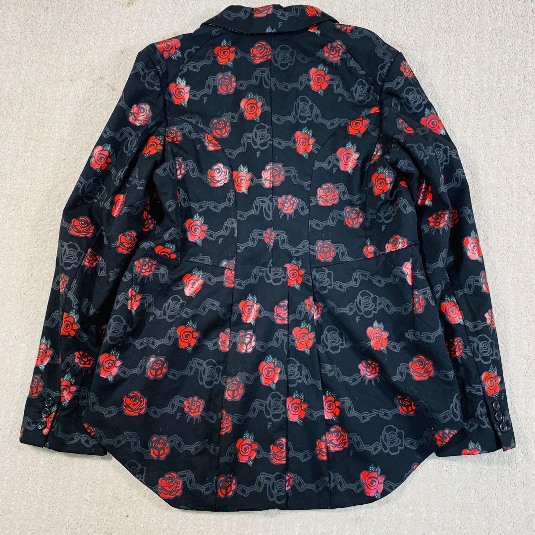 【美品】Black Comme des Garcons ジャケット　薔薇　黒　L