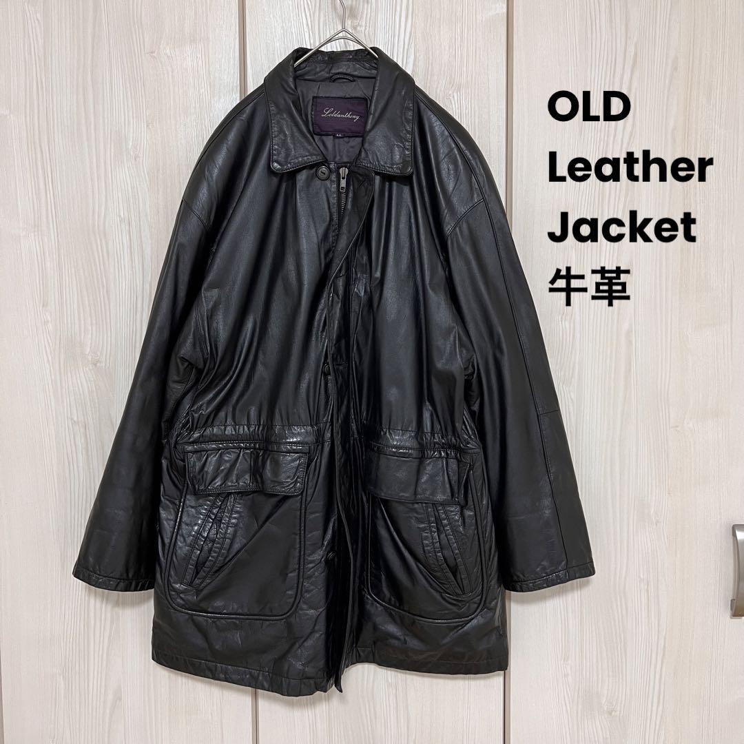ランキングや新製品 希少デザイン!OLD 牛革 レザーカバーオール