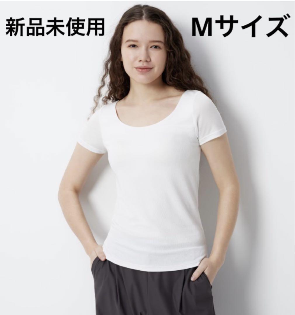 ユニクロ エアリズムリブブラT シャツ(半袖)シルクブレンド M