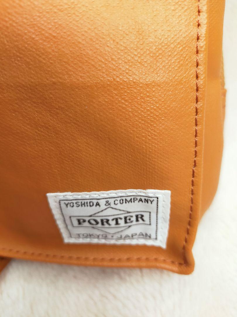 美品 PORTER キャメル レザー ボディバッグ ワンショルダー