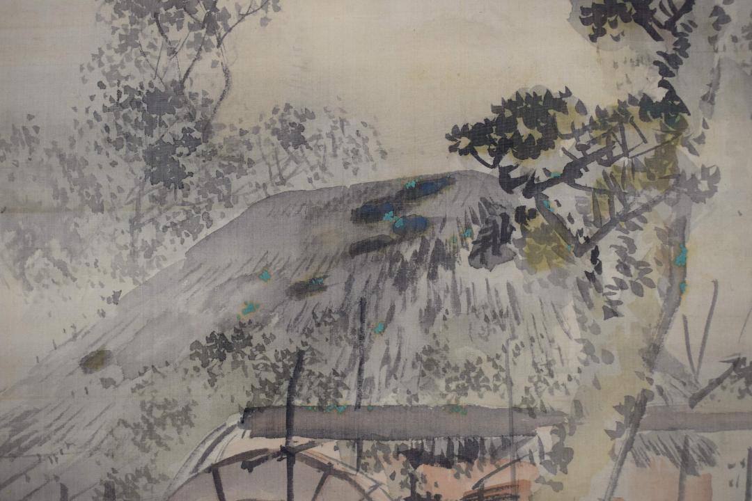 49%割引有名な高級ブランド 【真作】里見雲嶺/山水図/水車小屋図/掛軸 米ロ外相会談 【真作】大島祥丘/菖蒲図/掛軸☆宝船☆AA-154 アンティーク/コレクション