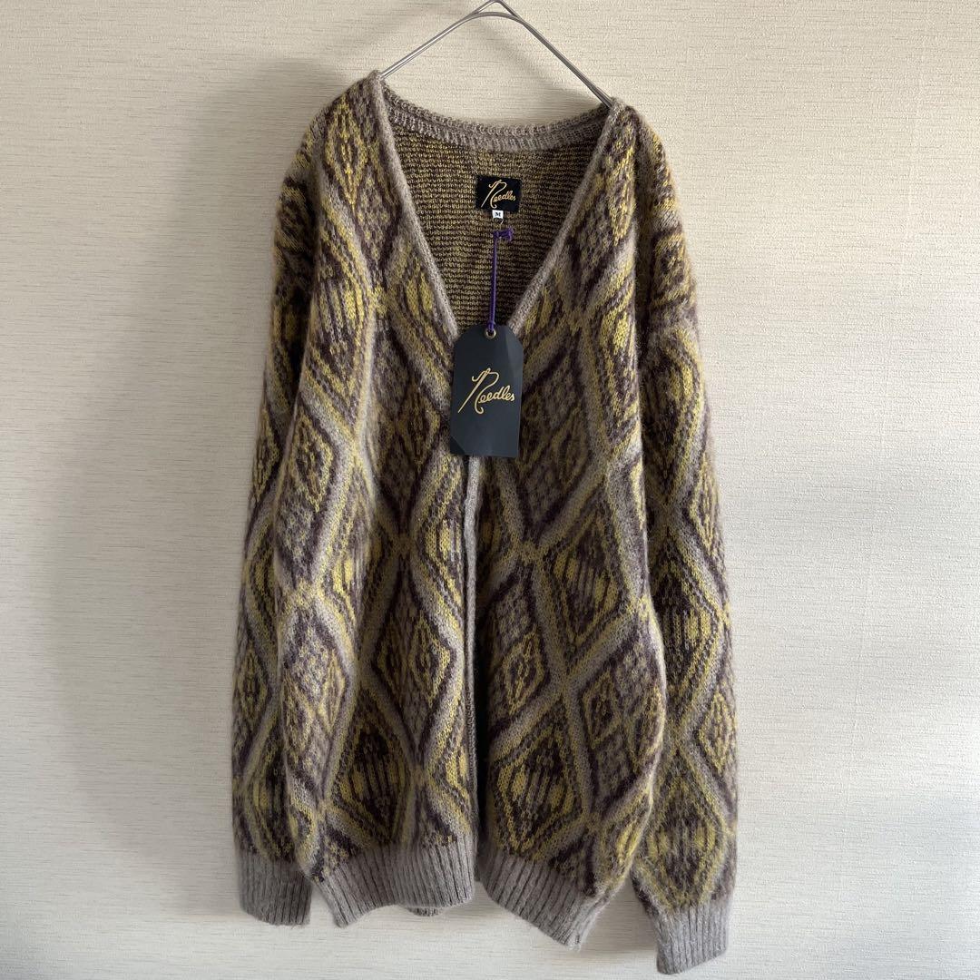 【新品】NEEDLES ニードルス モヘアカーディガン GEOMETRIC M
