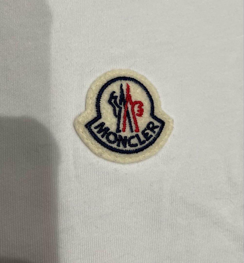 極美品］モンクレール ワンポイントロゴTシャツ ホワイト S
