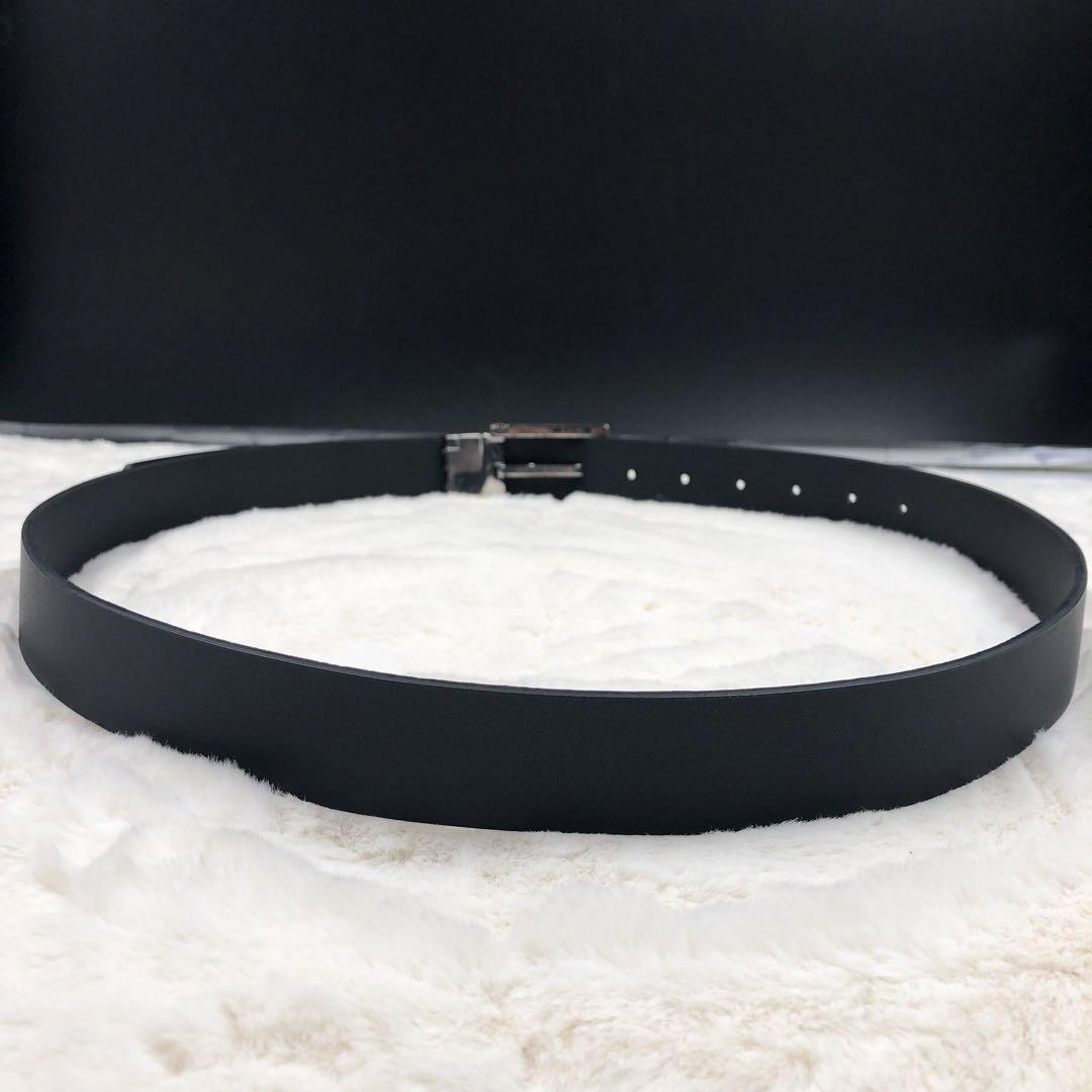 美品✨バーバリー ベルト ハトメピン ビジネス ブラック シルバー金具 回転式