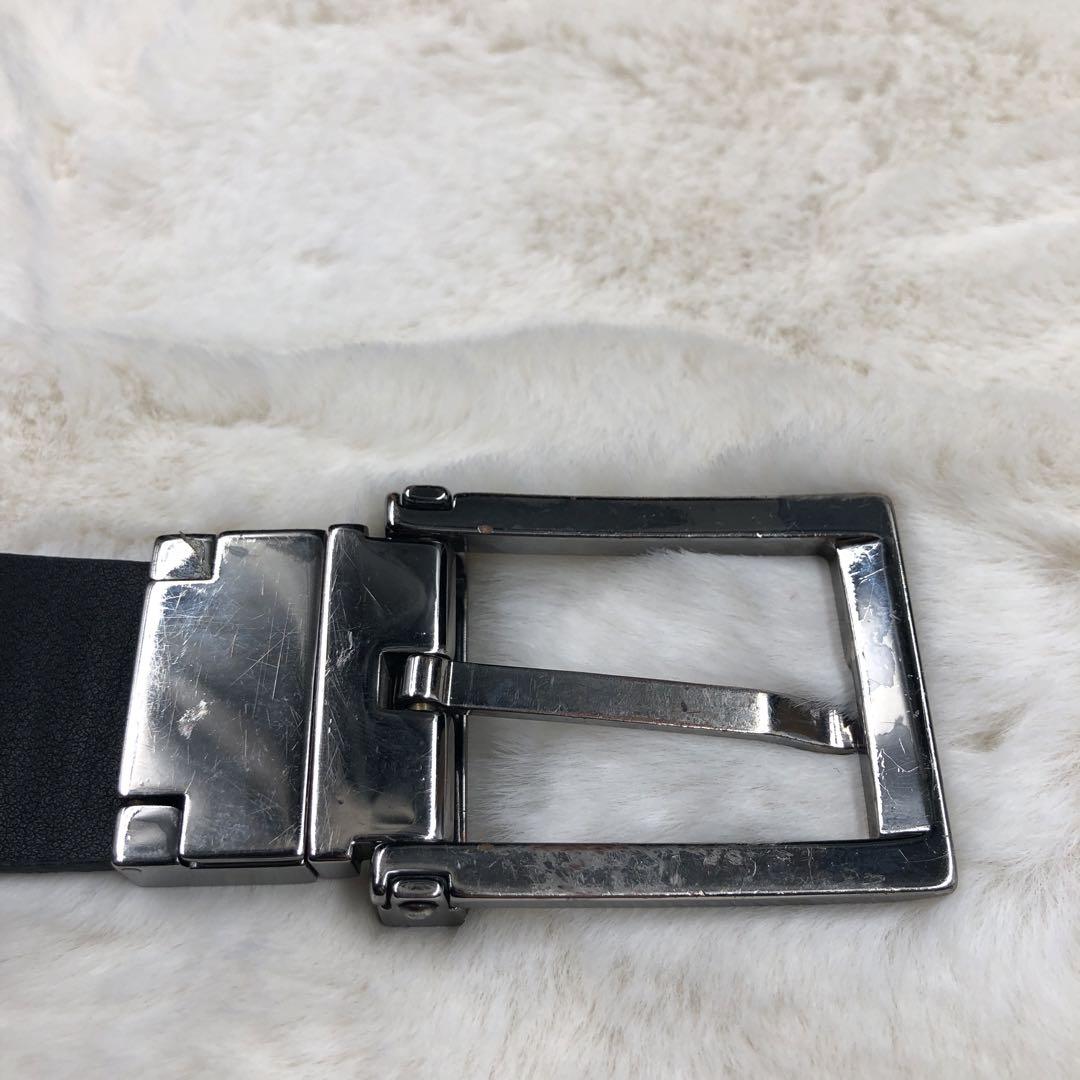 美品✨バーバリー ベルト ハトメピン ビジネス ブラック シルバー金具 回転式