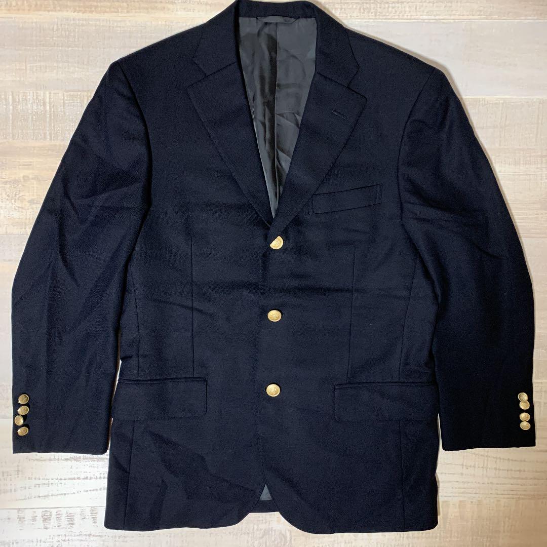 新作人気 定価約5万 ウールマーク入 美品 NEWYORKER 紺 ブレザー 3B Ck0Qb-m37061509163 高品質格安