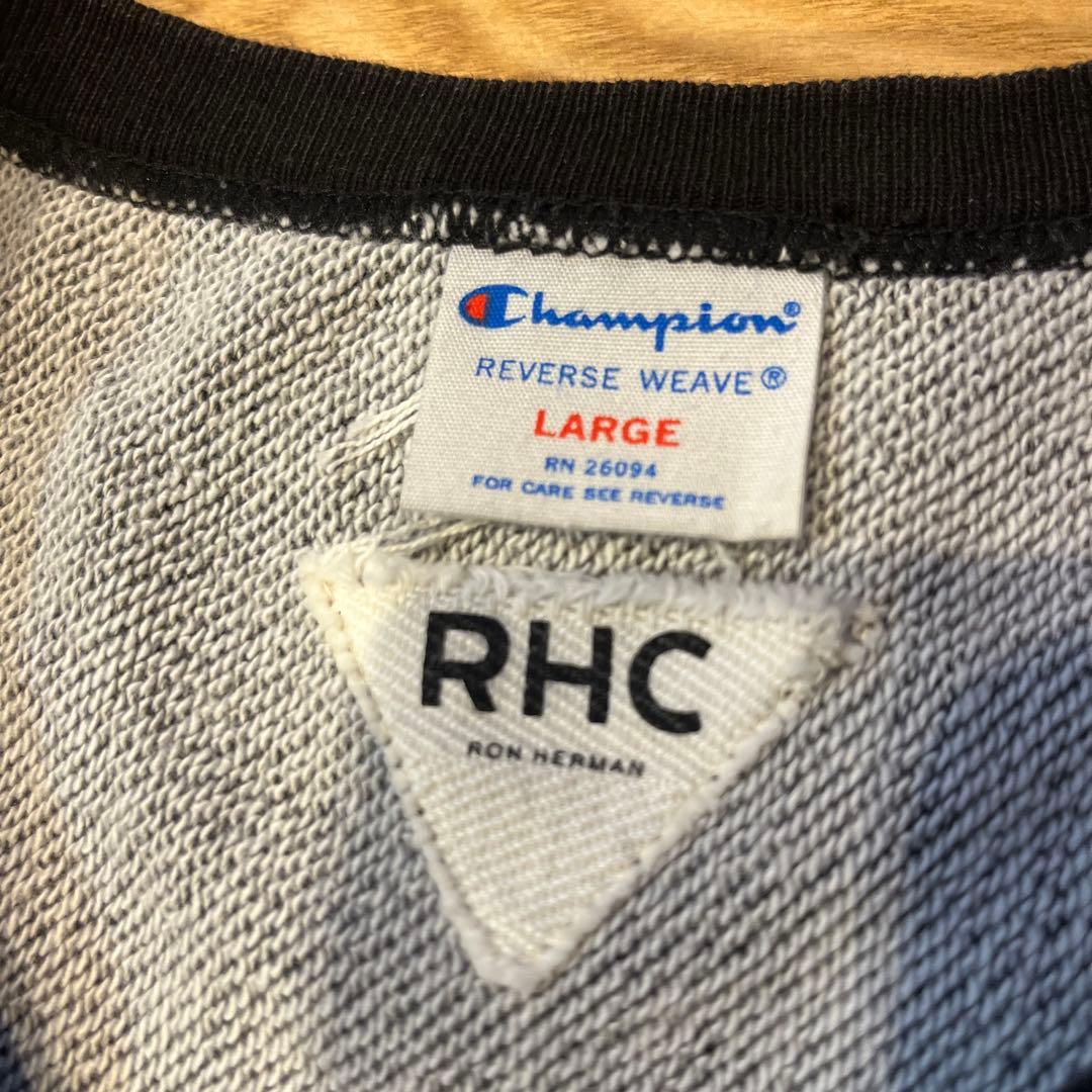 RHC ロンハーマン チャンピオン 別注 スウェット 刺繍 トレーナーL・Ron Herman HOMU-JOURNEY_COM